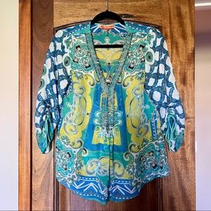 Hale Bob Cabana Beaded Top